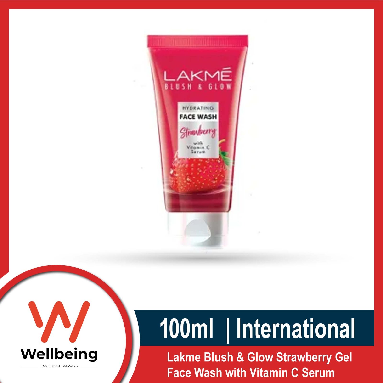 Lakme Blush & Glow Strawberry Gel Face Wash 100m
